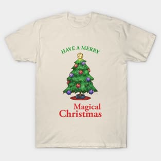 Have a Merry Magical Christmas D20 Xmas Tree T-Shirt